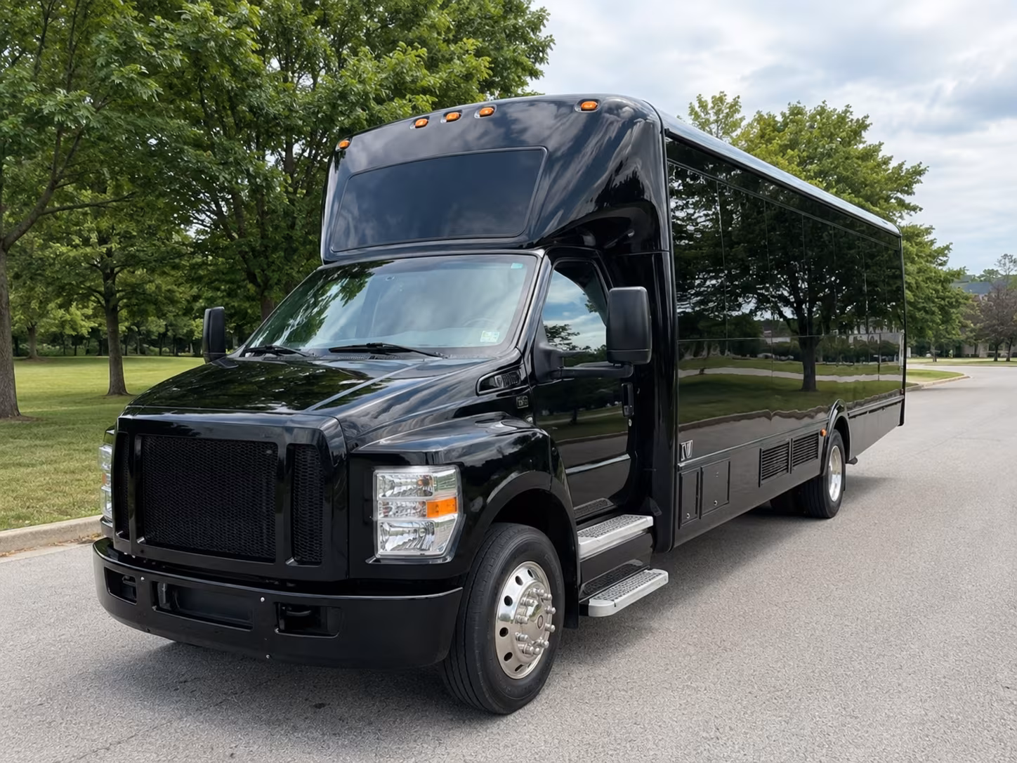 Kansas City Private Event Transportation party bus exterior