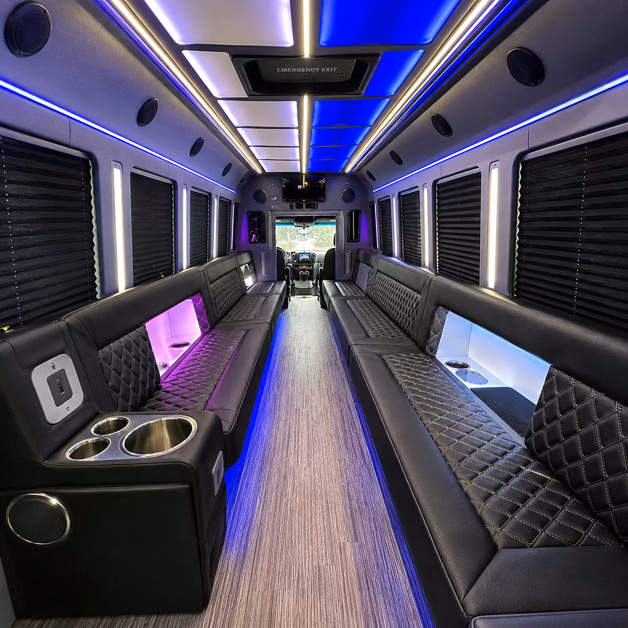 Kansas City Prom & Homecoming Transportation party bus interior