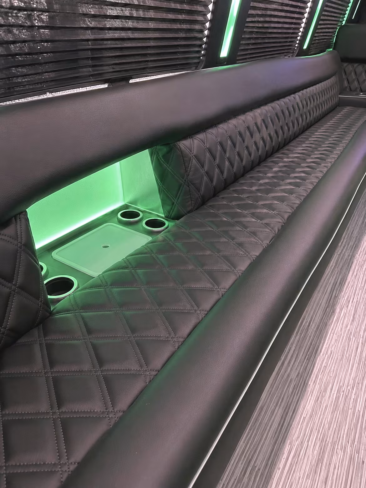 Kansas City Sporting Event Transportation party bus interior