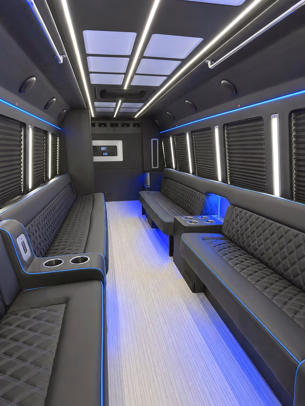 Kansas City Wedding Transportation party bus interior